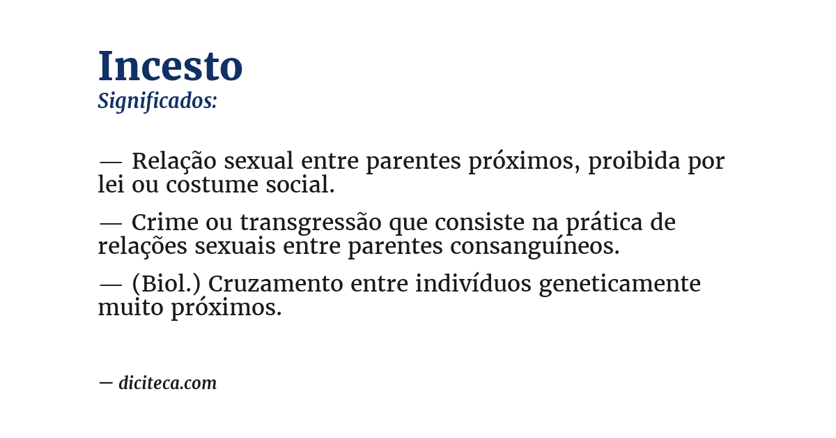 Significado de incesto