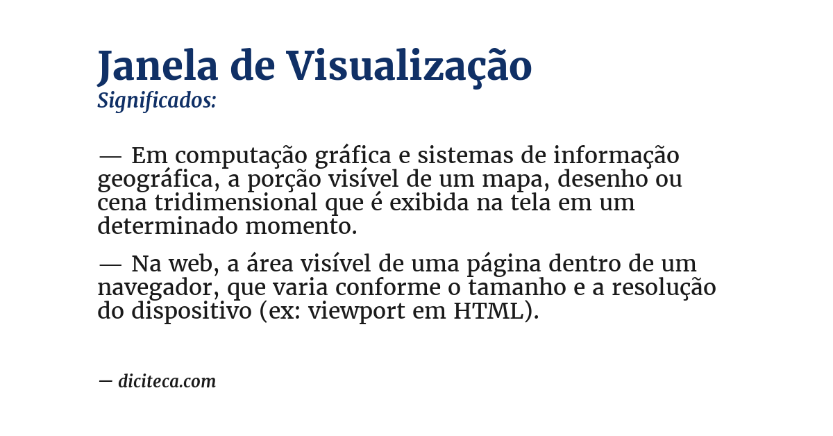 Significado de janela de visualização