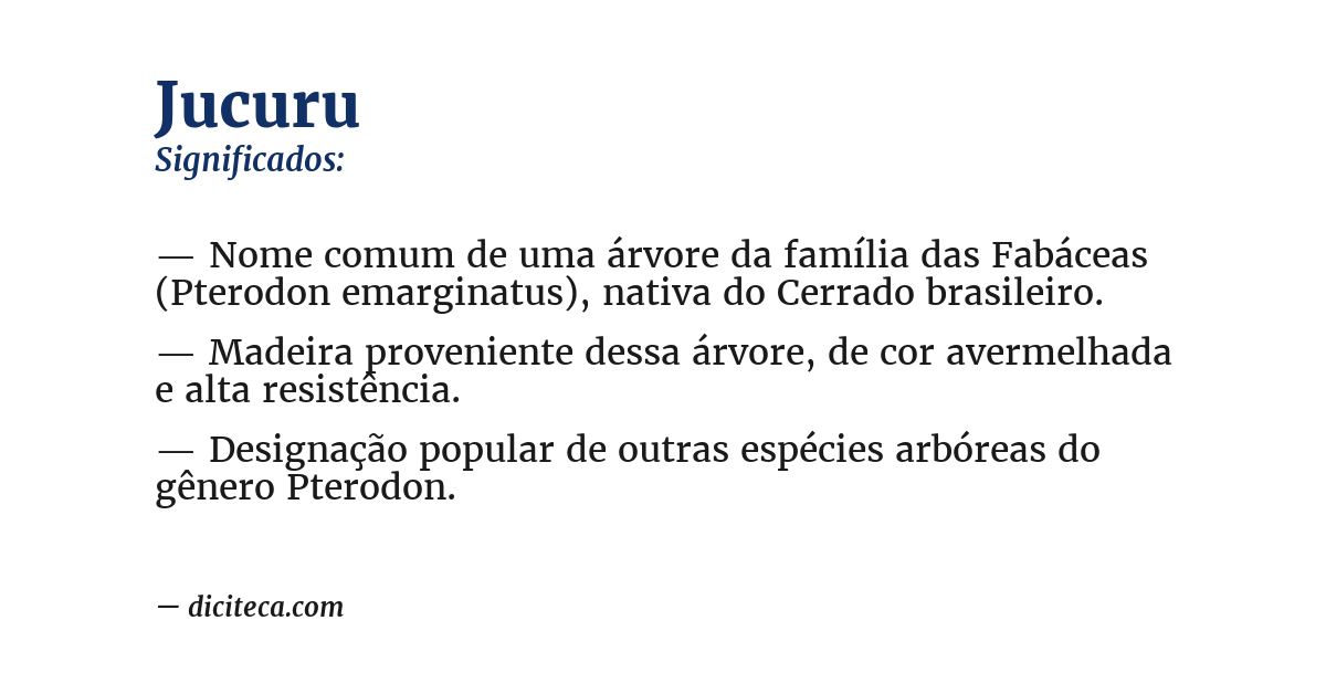 Significado de jucuru