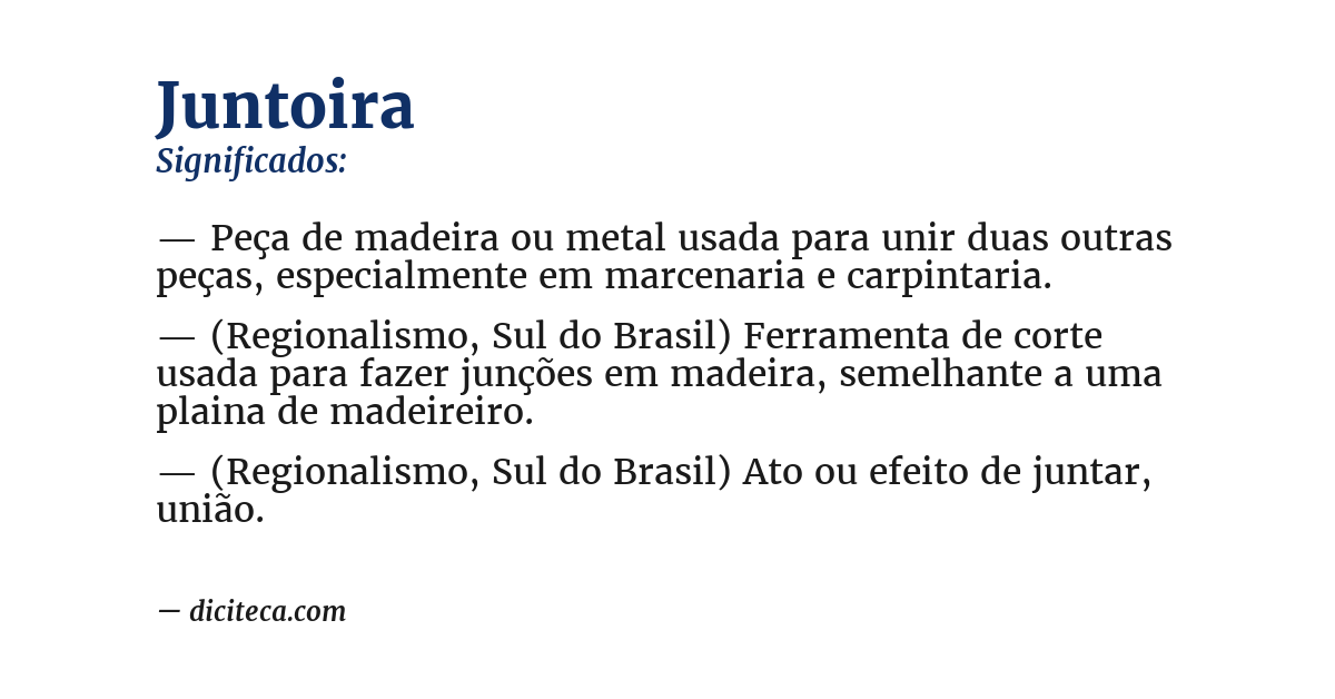Significado de juntoira