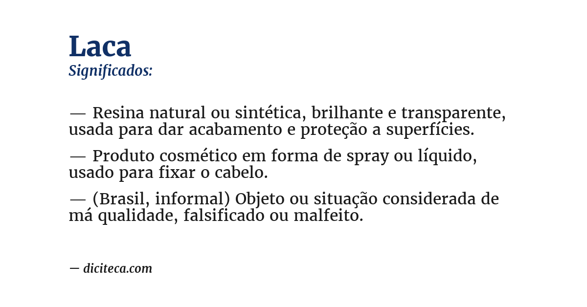 Significado de laca