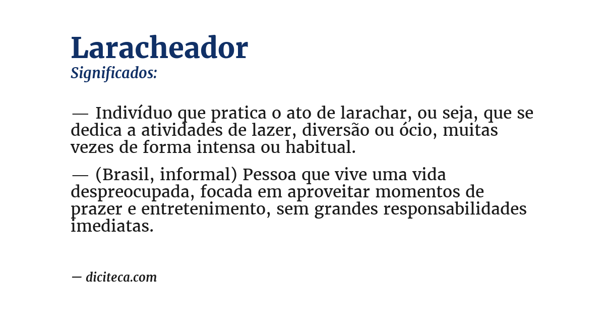 Significado de laracheador