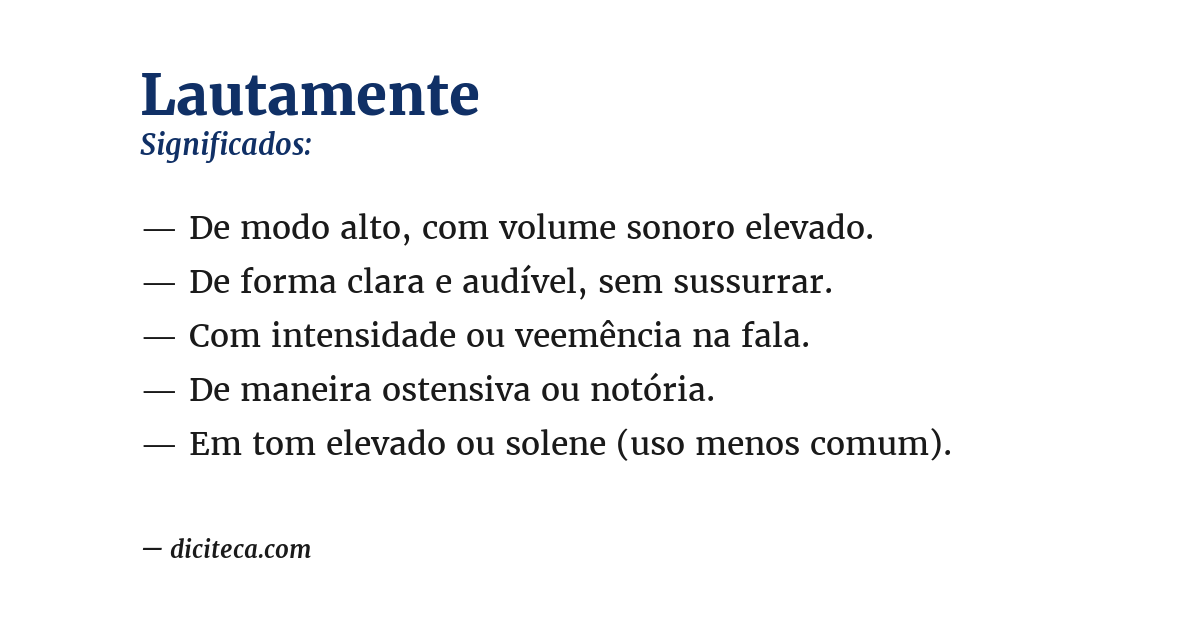 Significado de lautamente