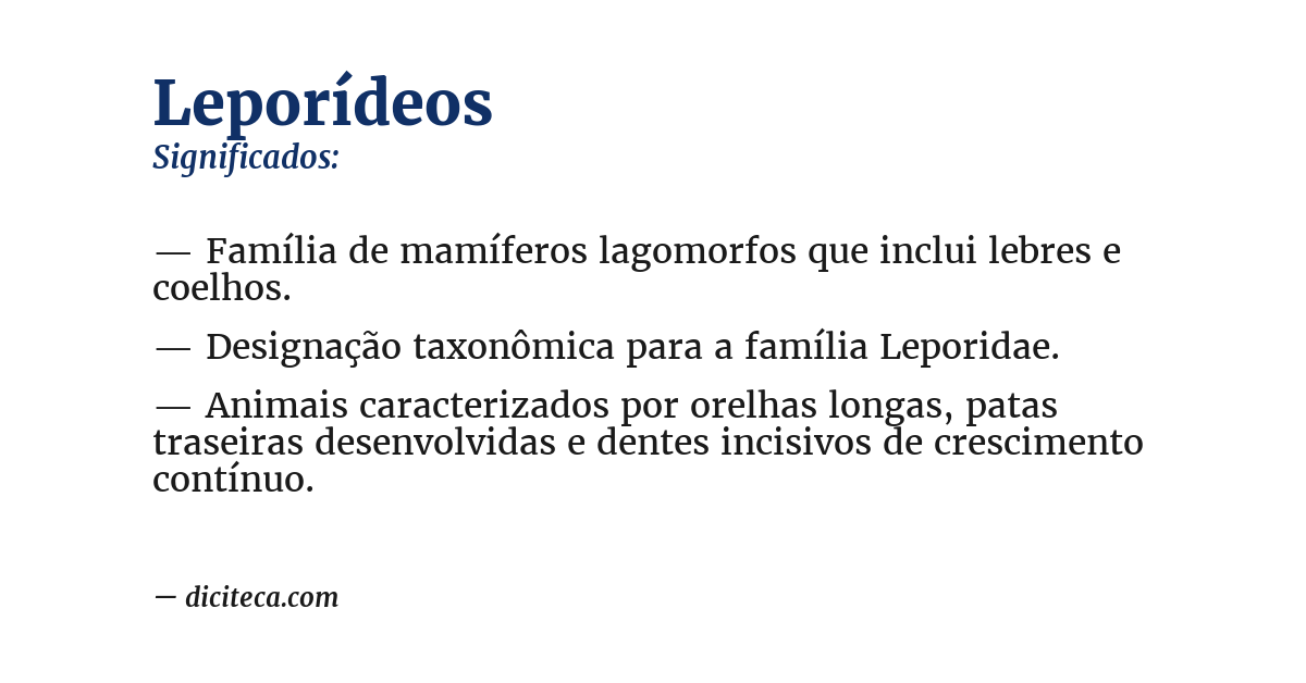 Significado de leporídeos