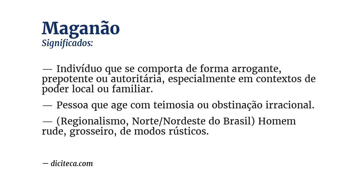 Significado de maganão
