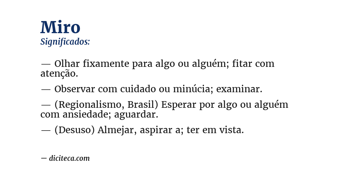 Significado de miro
