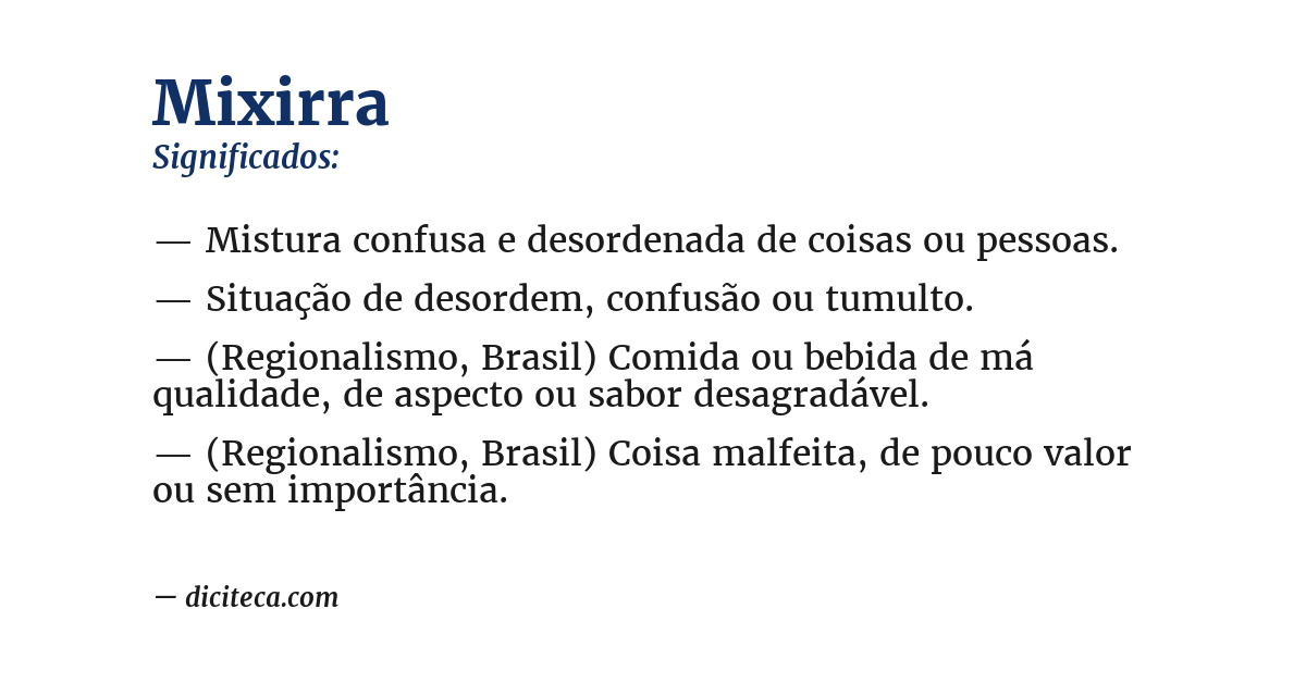Significado de mixirra