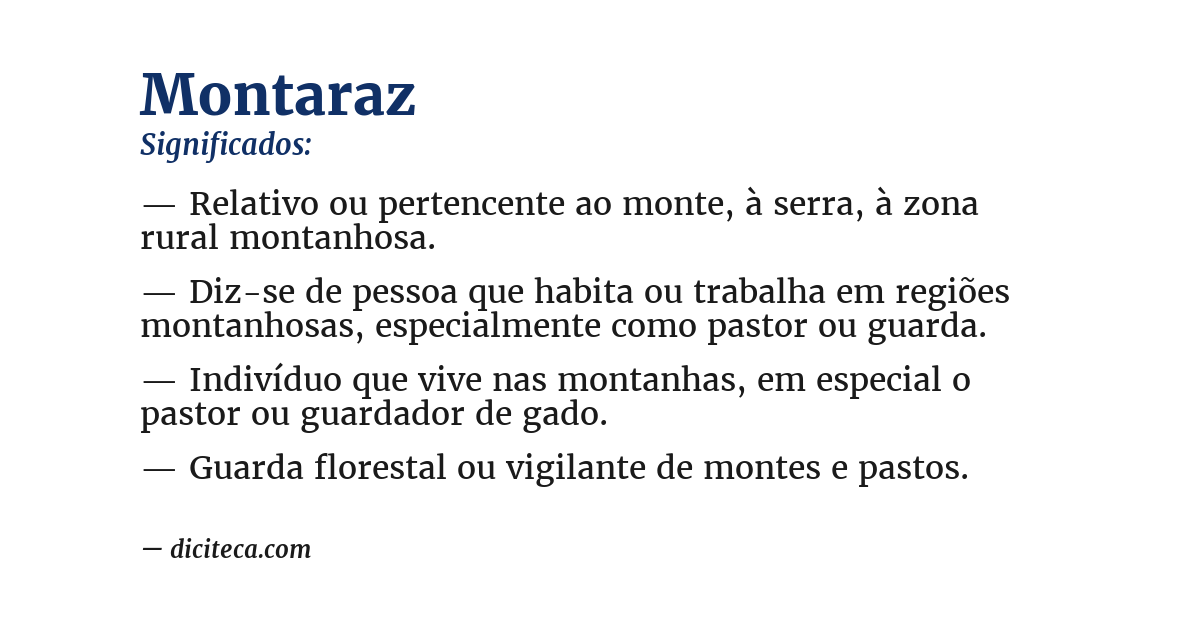 Significado de montaraz