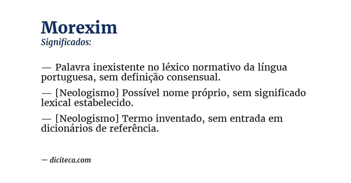 Significado de morexim