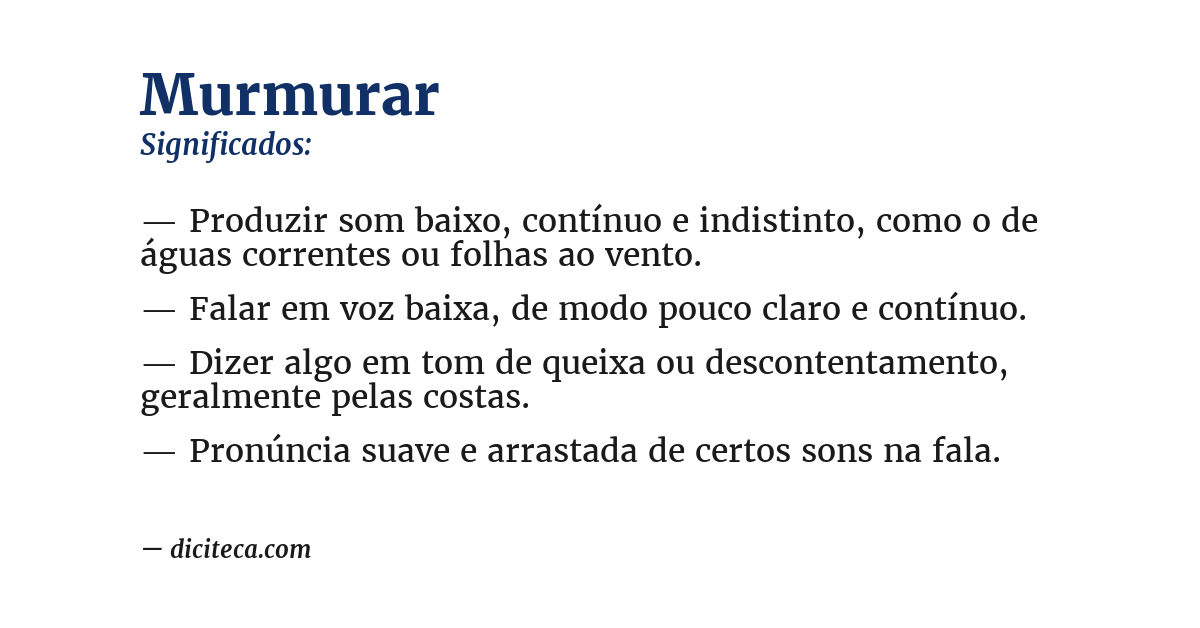 Significado de murmurar