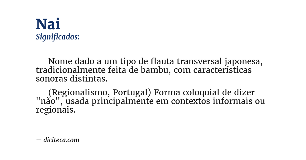 Significado de nai