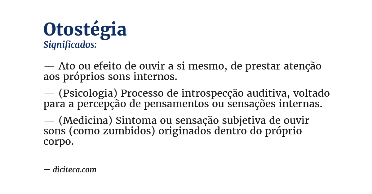 Significado de otostégia