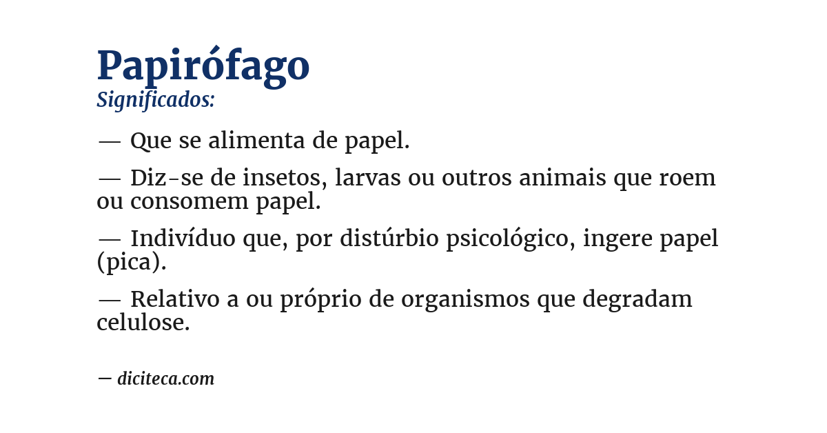 Significado de papirófago