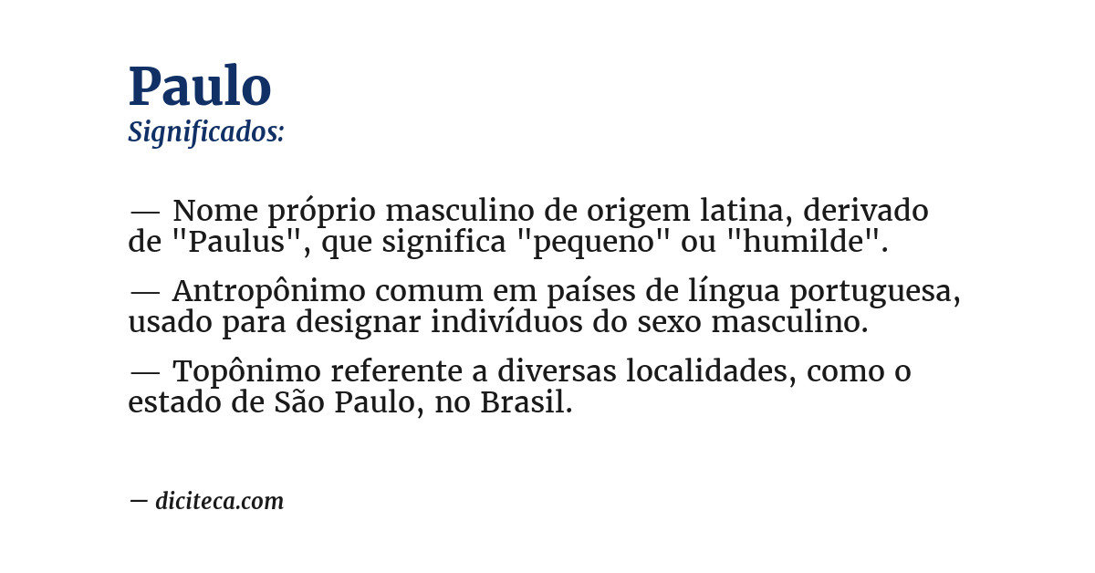Significado de paulo