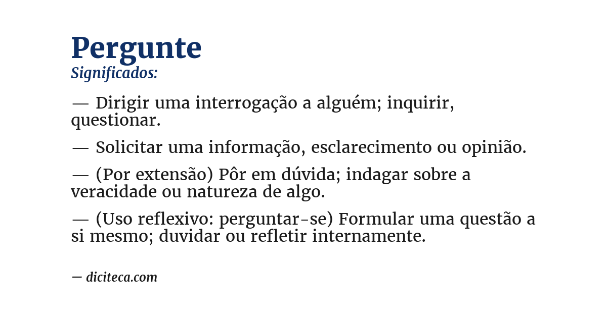 Significado de pergunte