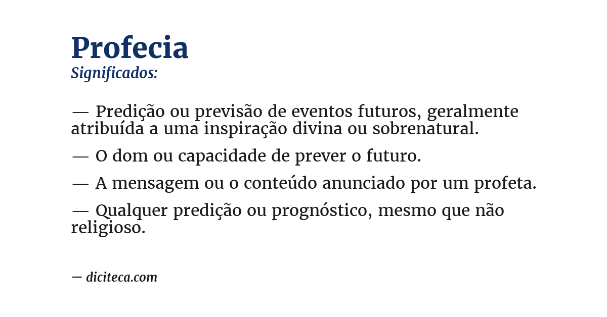 Significado de profecia