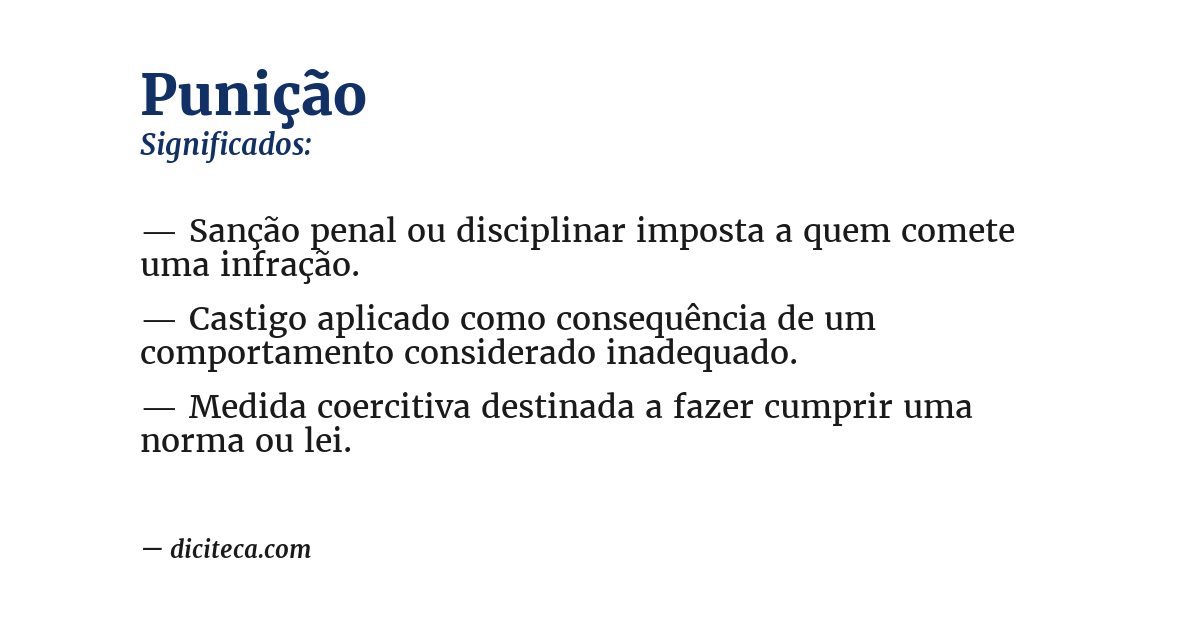 Significado de punição