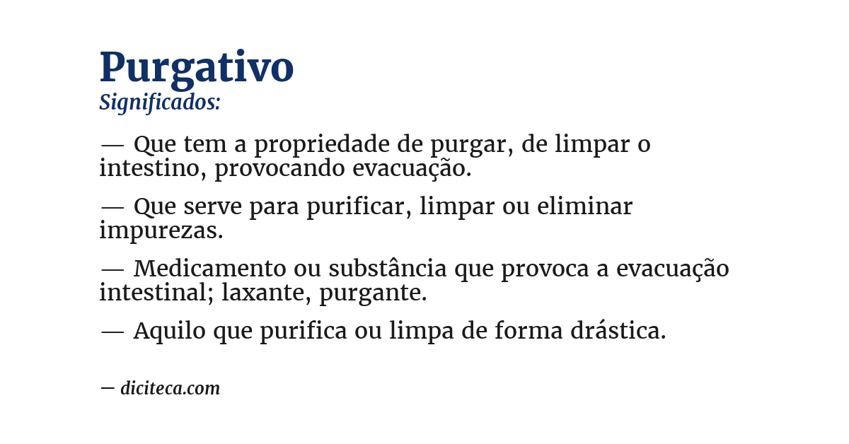 Significado de purgativo