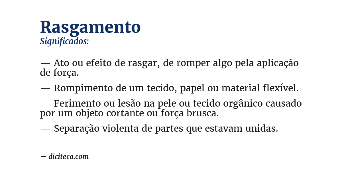 Significado de rasgamento