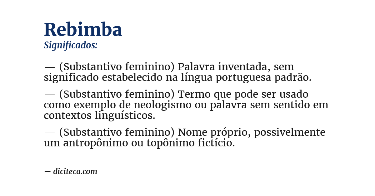 Significado de rebimba