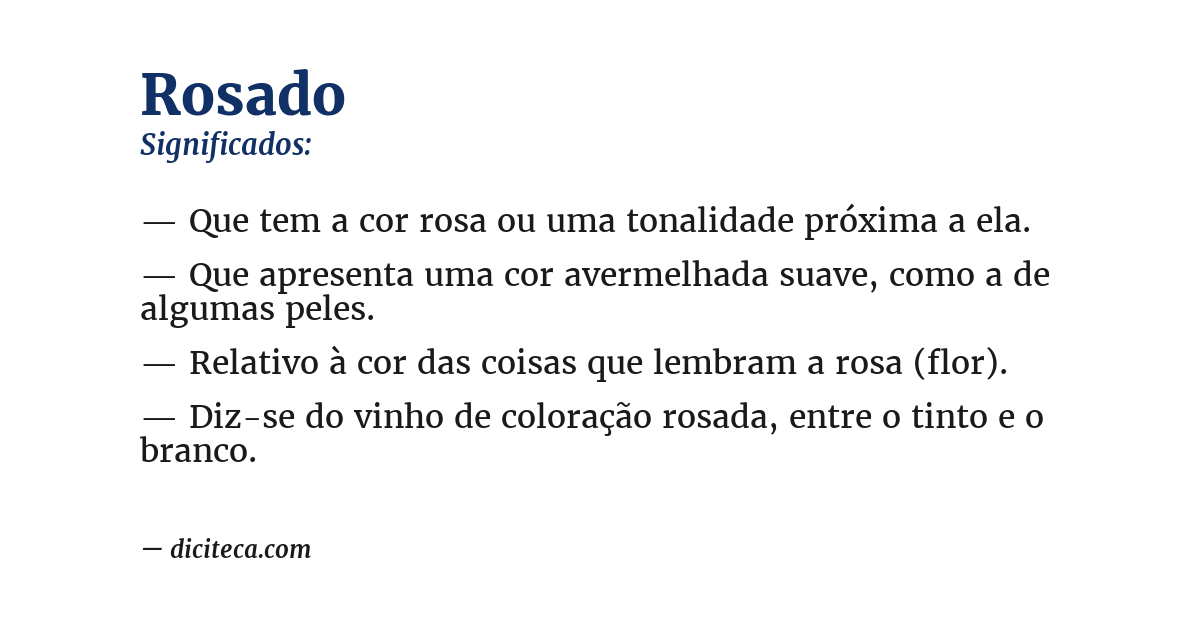Significado de rosado