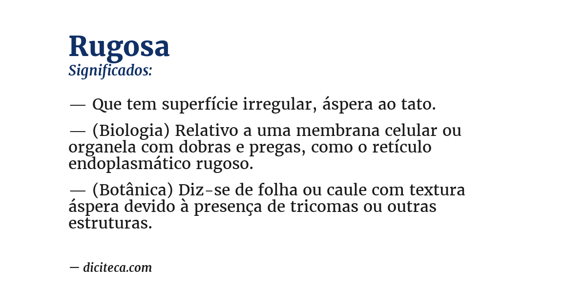 Significado de rugosa