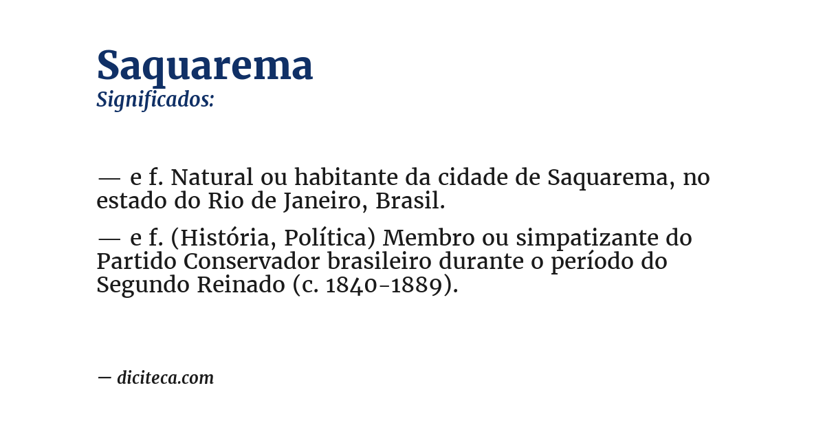 Significado de saquarema