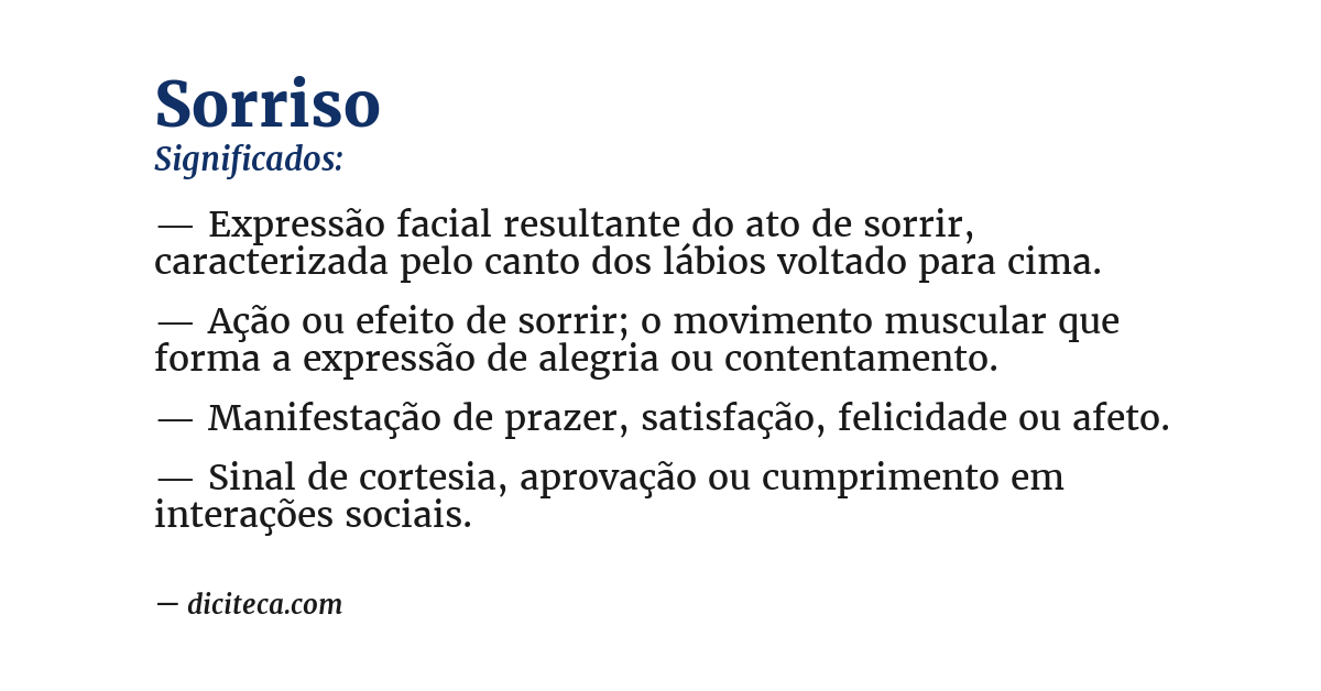 Significado de sorriso