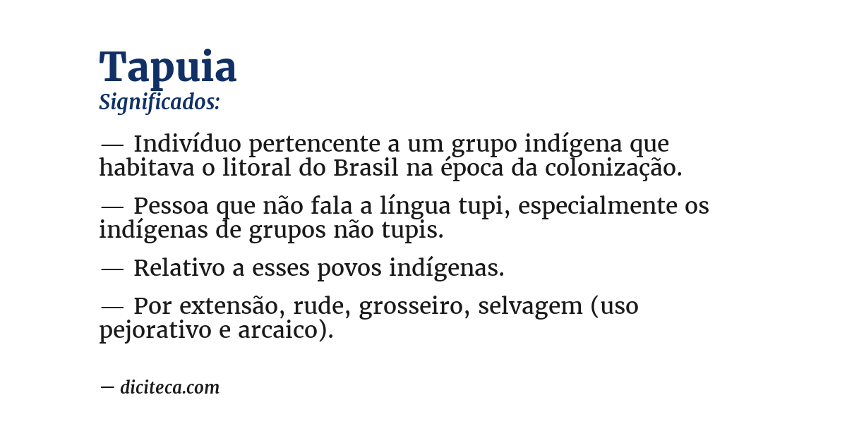 Significado de tapuia