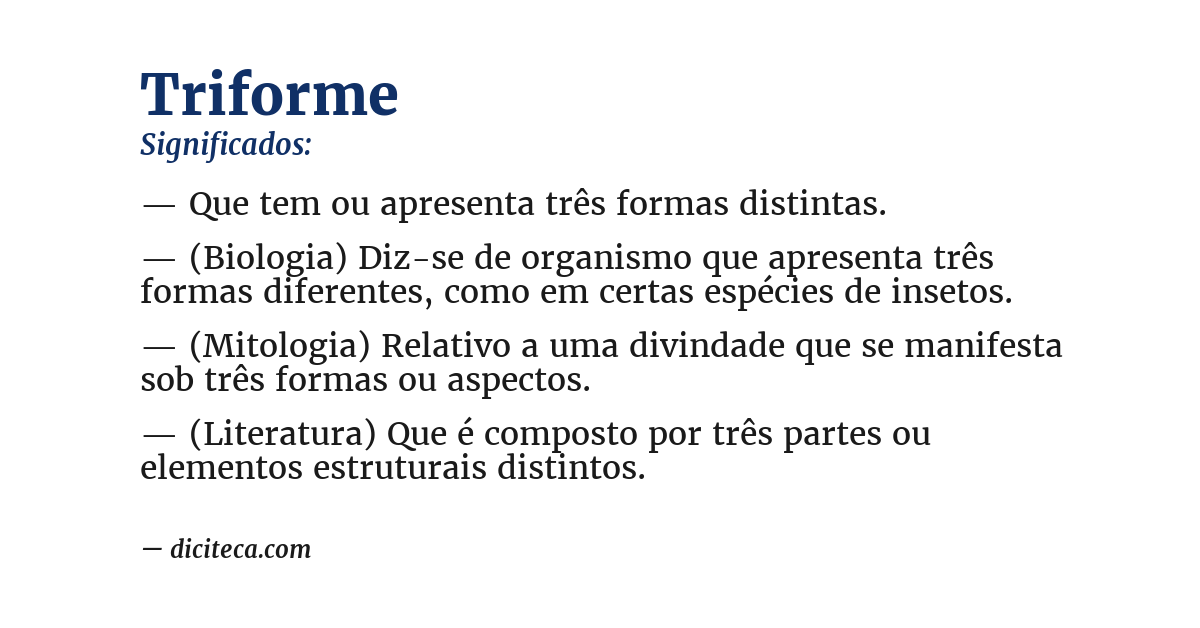 Significado de triforme