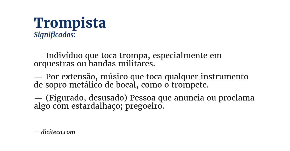 Significado de trompista