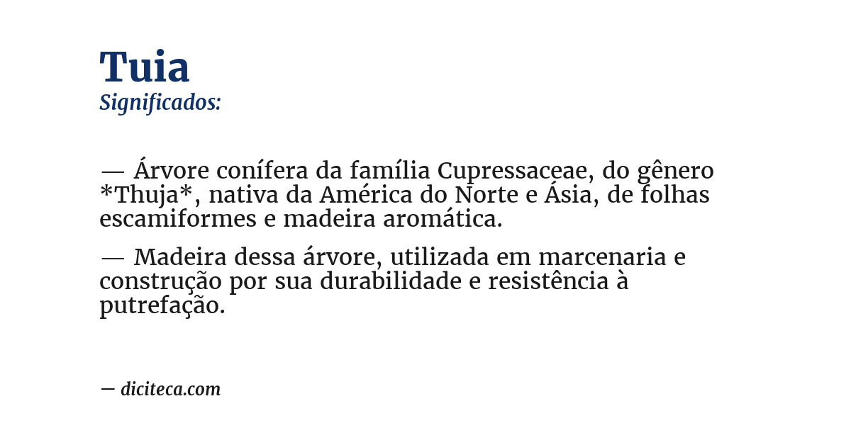 Significado de tuia