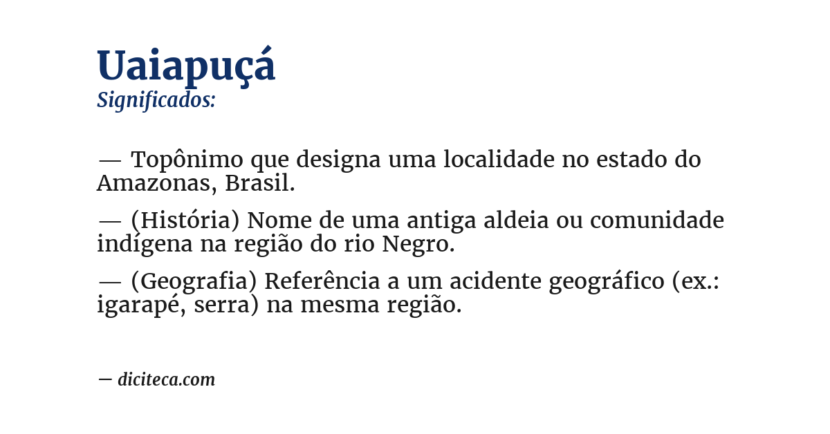 Significado de uaiapuçá