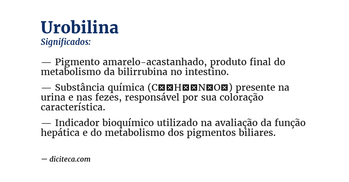 Significado de urobilina