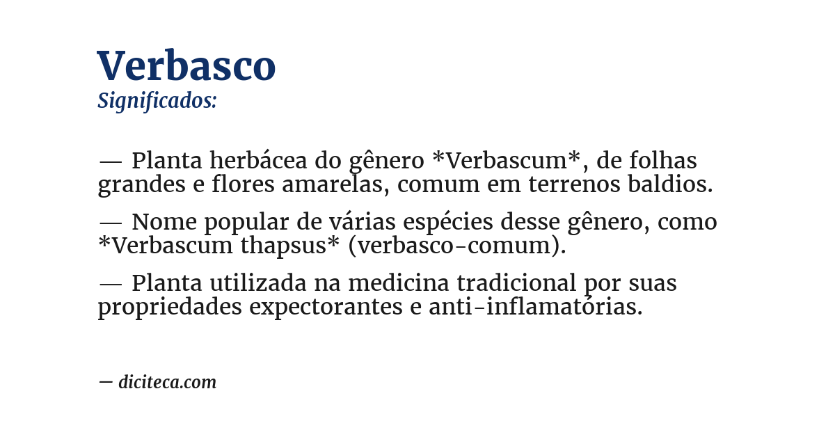 Significado de verbasco
