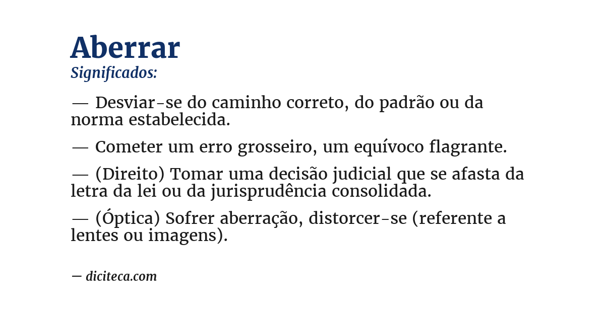Significado de aberrar