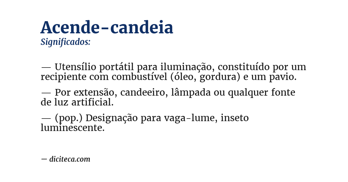 Significado de acende-candeia