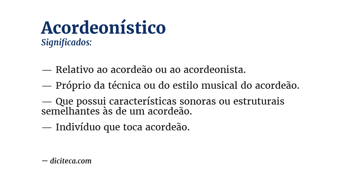 Significado de acordeonístico