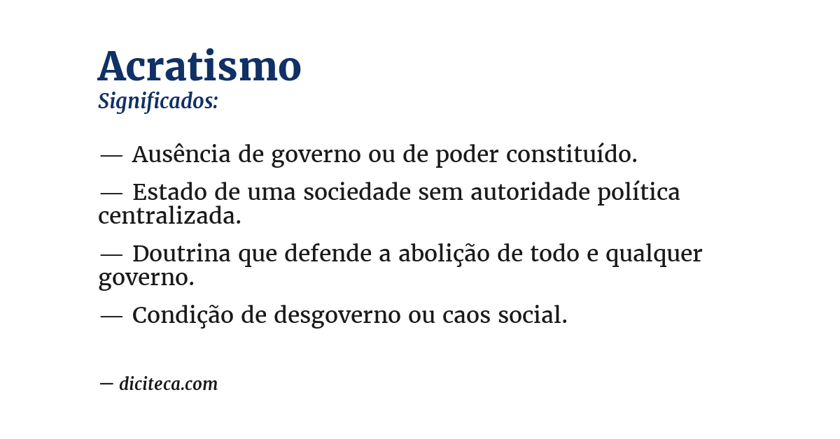 Significado de acratismo