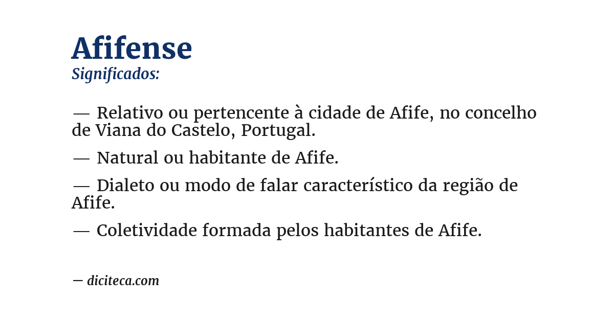 Significado de afifense