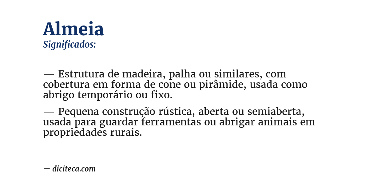 Significado de almeia