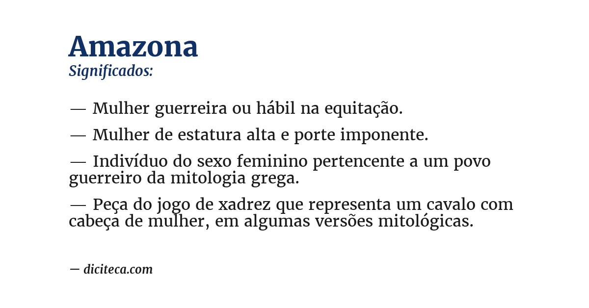 Significado de amazona