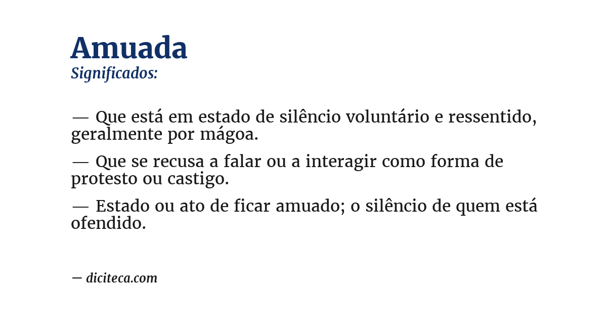 Significado de amuada