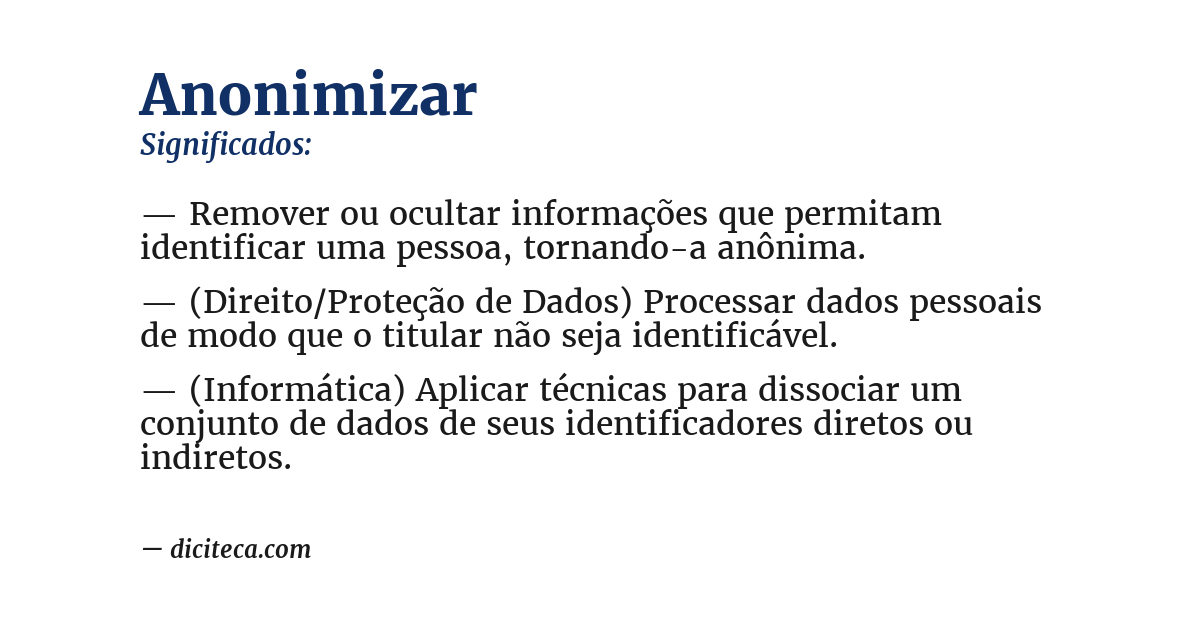 Significado de anonimizar