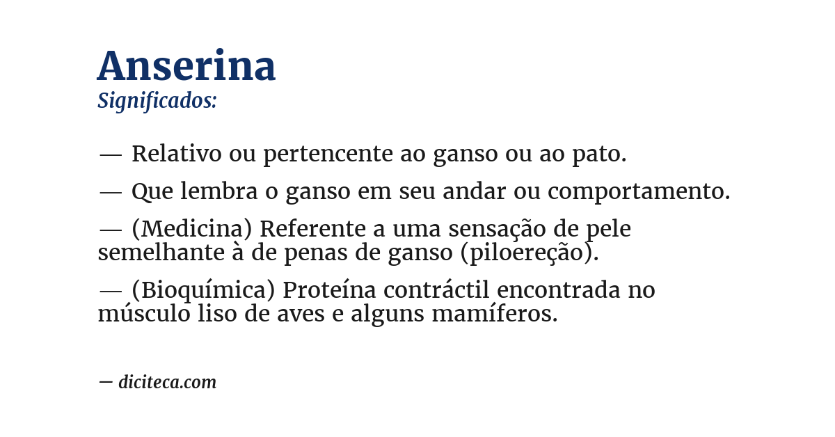 Significado de anserina