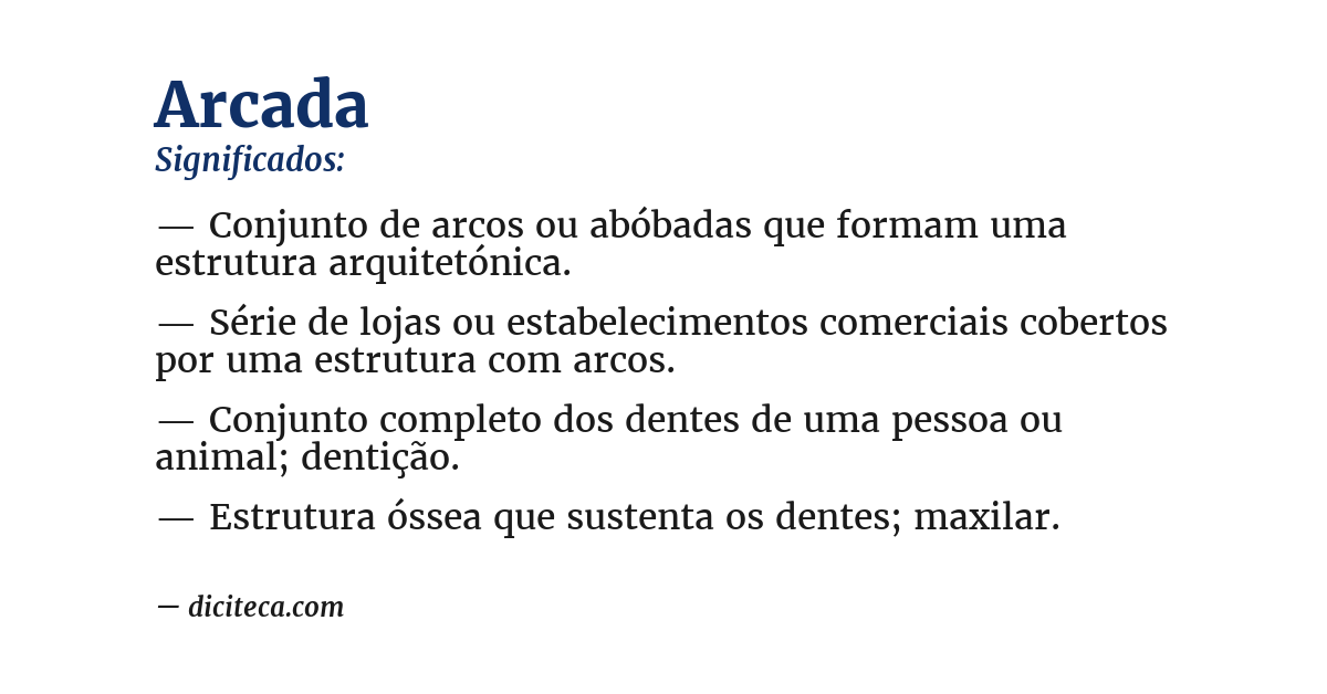 Significado de arcada