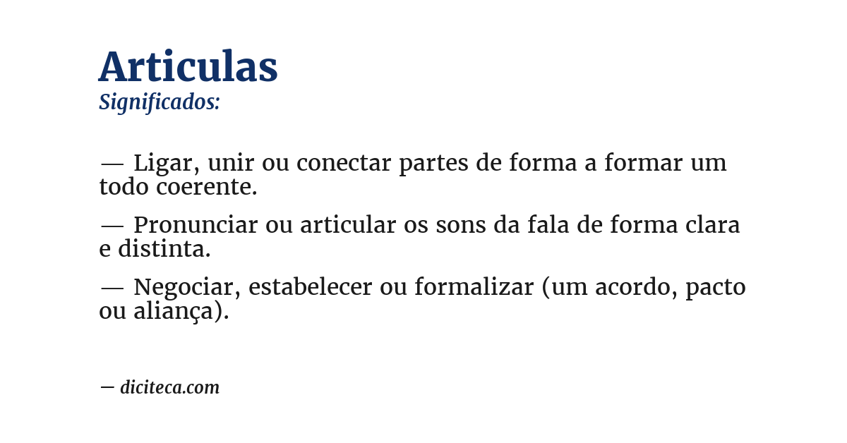 Significado de articulas