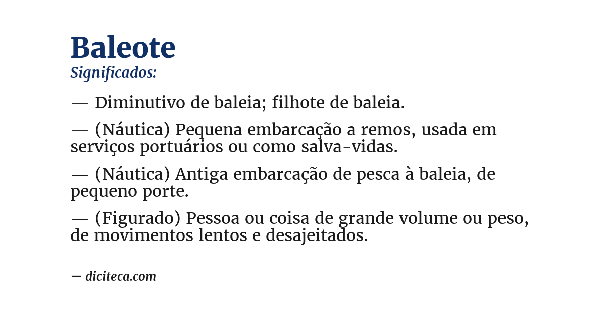 Significado de baleote