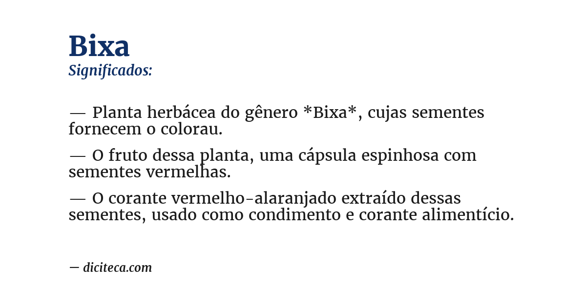 Significado de bixa