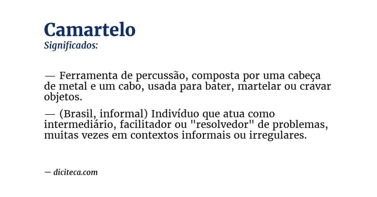Significado de camartelo